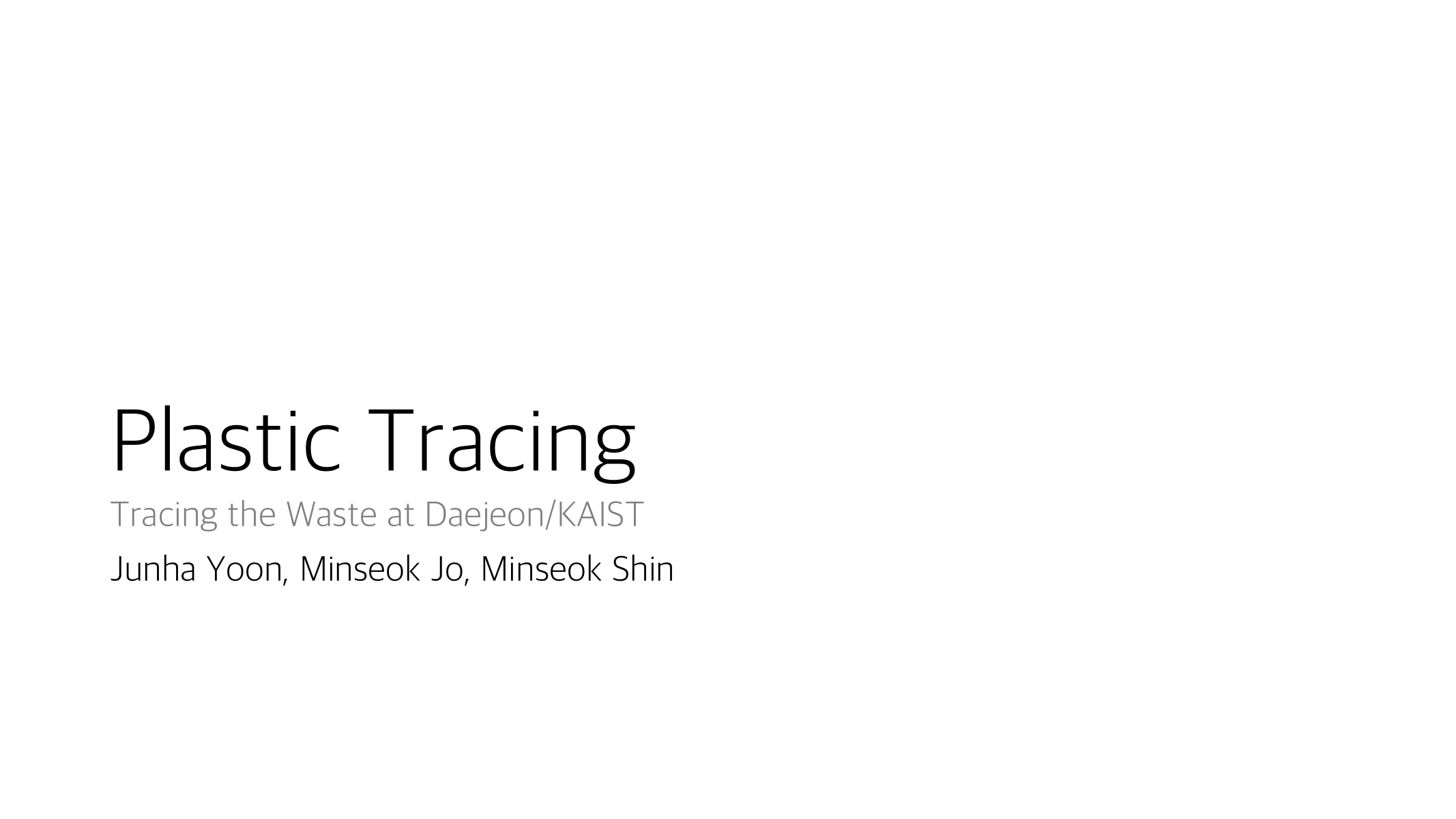 Slide 1: Plastic Tracing title